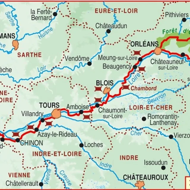 Carte Gr3 Chateaux De La Loire