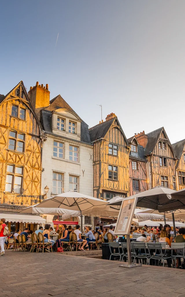 Touraine's half-timbered houses on Place Plumereau in Tours